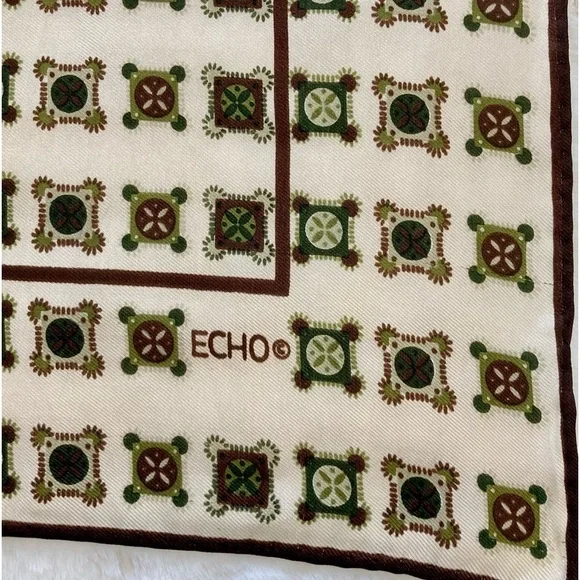 ECHO signed vintage scarf, Chinon/Silk, EUC - Picture 3 of 9